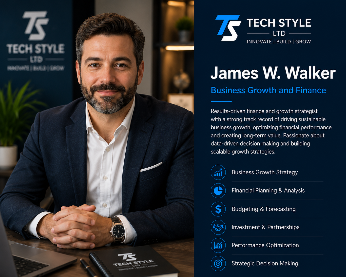 James W. Walker — Business Growth and Finance