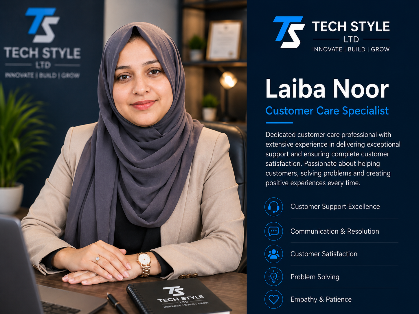 Laiba Noor — Customer Care Specialist